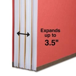 Quill Brand® 2/5-Cut Tab Pressboard Classification File Folders, 3-Partitions, 8-Fasteners, Letter, Red, 15/Box (744030) -Esseltela Shop 00E0F20F E546 42B5 A8B84BB394B61C40 s7