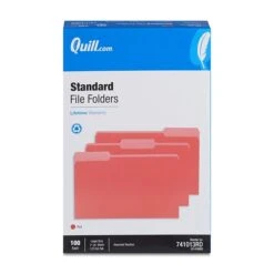 Quill Brand® File Folders, Assorted Tabs, 1/3-Cut, Legal, Red, 100/Box (741013RD) -Esseltela Shop 02A4D554 251F 46A2 B2BFF052E089A185 s7