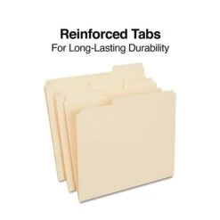 Quill Brand® Heavy-Duty Reinforced File Folders, 1/3-Cut, Letter Size, Assorted Tabs, Manila, 50/Box (71043450) -Esseltela Shop 04E6BCBC A298 4964 9DA19D2E19A0E298 s7