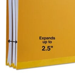 Quill Brand® 2/5-Cut Tab Pressboard Classification File Folders, 2-Partitions, 6-Fasteners, Letter, Yellow, 15/Box (738038) -Esseltela Shop 08C55696 19D9 434B 8A51C326E6B77EA6 s7
