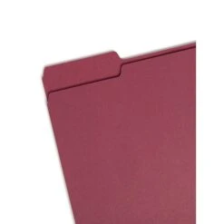 Smead File Folders, 1/3-Cut Tab, Letter Size, Maroon, 100/Box (13093)