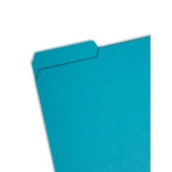 Smead File Folder, 3 Tab, Letter Size, Teal, 100/Box (10291)