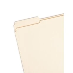 Smead Reinforced File Folder, 3 Tab, Letter Size, Manila, 100/Box (10434)