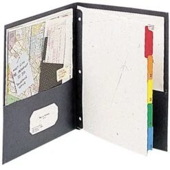 Quill Brand® 2-Pocket Folders With Fasteners Black, 25/Box (712805) -Esseltela Shop 1101 s7