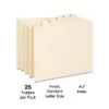 Staples File Guide, A-Z Index, 1/5 Cut, Letter Size, Manila, 25/Set (TR118257) -Esseltela Shop 118D6237 3C80 4179 A5E33A3D28A4851F s7