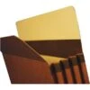Quill Brand® Heavy Duty Reinforced File Pocket, 3 1/2" Expansion, Letter Size, Brown, 25/Box (7C1524) -Esseltela Shop 133957 s7 1