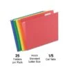 Quill Brand® Reinforced 5-Tab Box Bottom Hanging File Folders, 2" Expansion, Letter Size, Assorted, 25/Box (730053AD) -Esseltela Shop 13E17CDE 4943 4973 BD7747A80E18FA74 s7
