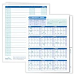 ComplyRight 2023 Attendance Calendar File Folder, White, Pack Of 25 (A3050)
