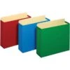 Quill Brand® Reinforced File Pocket, 3 1/2" Expansion, Letter Size, Assorted, 4/Pack (7FC1524E4ASST) -Esseltela Shop 171758 s7