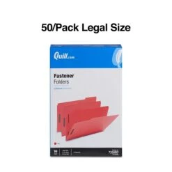 Quill Brand® 1/3-Cut Assorted 2-Fastener Folders, Legal, Red, 50/Box (7358RD) -Esseltela Shop 18BA27D0 44A4 4CA0 9C42BA45C0A4471B s7
