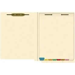 Medical Arts Press® End-Tab File Folders; W/ Pre-installed 8-Tab Divider Set, 25/Box