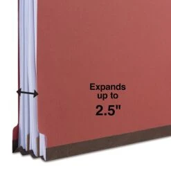 Quill Brand® End-Tab Partition Folders, 2 Partitions, 6 Fasteners, Ruby Red, Letter, 15/Box (748030) -Esseltela Shop 1A869872 D68A 48F3 85DF2DBC9C0885D7 s7