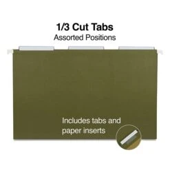 Quill Brand® 100% Recycled 3-Tab Hanging File Folders, Legal Size, Green, 25/Box (7Q5213) -Esseltela Shop 1D651AC0 276A 4321 B47EAC49C4ED75B5 s7