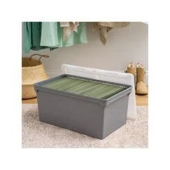 Iris Plastic File Box With Split Lid, Letter Size, Gray/Translucent White (500228) -Esseltela Shop 1E3722F4 F510 4C5C A41CD0CD56C6EDD0 s7