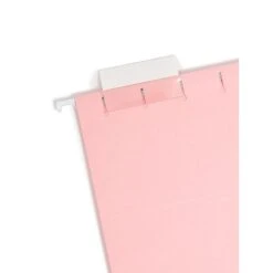 Smead Hanging File Folders, Letter Size, Pink, 25/Box (64066)
