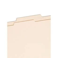 Smead Card Stock Heavy Duty Classification Folders, 2/5-Cut Tab, Letter Size, 1 Divider, Manila, 10/Box (13700)