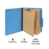 Quill Brand® 2/5-Cut Tab Pressboard Classification File Folders, 3-Partitions, 8-Fasteners, Letter, Blue, 15/Box (744026) -Esseltela Shop 267F7428 17B1 4969 92DAC25BAC855BFB s7