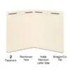 Quill Brand® Heavy-Duty Reinforced Straight Cut File Folders, 2-Fasteners, Letter, 2-Ply, Manila, 50/Bx (7-37523)