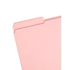 Smead File Folder, Reinforced 1/3-Cut Tab, Legal Size, Pink, 100/Box (17634)