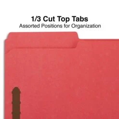 Quill Brand® 1/3-Cut Assorted 2-Fastener Folders, Legal, Red, 50/Box (7358RD) -Esseltela Shop 2BE79815 0968 4971 869CE49990AD29BF s7