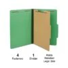 Quill Brand® 2/5-Cut Tab Pressboard Classification File Folders, 1-Partition, 4-Fasteners, Legal, Green, 15/Box (747034) -Esseltela Shop 31BF6567 A208 40BA 8A47853703EFB762 s7