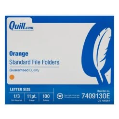 Quill Brand® File Folders, Assorted Tabs, 1/3-Cut, Letter Size, Orange, 100/Box (740913OE) -Esseltela Shop 3366072F 1FDC 4995 814380F13160E013 s7