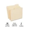 Quill Brand® Heavy-Duty Reinforced File Folders, 1/3-Cut, Letter Size, Assorted Tabs, Manila, 50/Box (71043450) -Esseltela Shop 3BF04269 4D45 4D25 82D1DA92B965F8CD s7