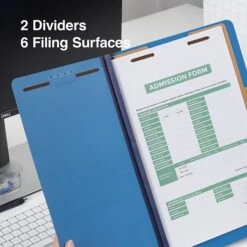 Quill Brand® End-Tab Partition Folders, 2 Partitions, 6 Fasteners, Cobalt Blue, Legal, 15/Box (749026) -Esseltela Shop 3DD1CA70 214F 4339 888B59AA4D9CD8DC s7