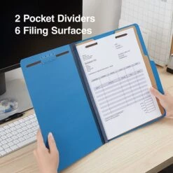 Quill Brand® 2/5-Cut Tab Pressboard Classification File Folders, 2-Partitions, 6-Fasteners, Letter, Blue, 15/Box (738026) 9 Quill Brand® 2/5-Cut Tab Pressboard Classification File Folders, 2-Partitions, 6-Fasteners, Letter, Blue, 15/Box (738026) -Esseltela Shop 4440A0A1 46A8 4BDB B495E9A0D5346DB8 s7