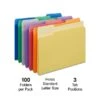 Quill Brand® File Folders, Assorted Tabs, 1/3-Cut, Letter Size, Assorted Colors, 100/Box (740913AD) -Esseltela Shop 4661AB14 2B26 4962 A459E1945C33D8E9 s7