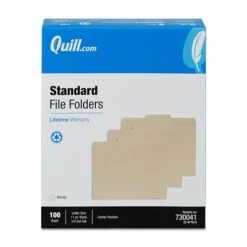 Quill Brand® Center Position File Folders, 1/3-Cut, Letter Size, Manila, 100/Box (730041) -Esseltela Shop 4CA9C40F 15C8 446E A98262C5ABB8B489 s7