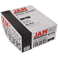 JAM Paper® Laminated Two-Pocket Glossy Presentation Folders, Black, Bulk 50/Box (385GBLC) -Esseltela Shop 4E4C202B 6134 4C18 9783C0B8764F5F78 s7