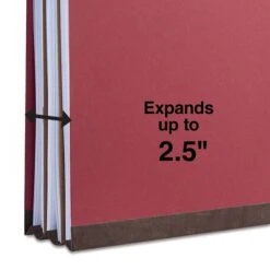 Quill Brand® 2/5-Cut Tab Pressboard Classification File Folders, 2-Partitions, 6-Fasteners, Legal, Red, 15/Box (739030) -Esseltela Shop 4F906D5A FAC4 4F44 96C4D15C855CE714 s7