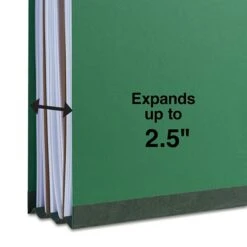 Quill Brand® 2/5-Cut Tab Pressboard Classification File Folders, 2-Partitions, 6-Fasteners, Legal, Green, 15/Box (739034) -Esseltela Shop 505AD9C5 A61B 4C27 846E349F37F175F2 s7