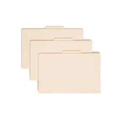 Smead Heavy Duty Classification Folders, 2" Expansion, Legal Size, 1 Divider, Manila, 10/Box (18700)