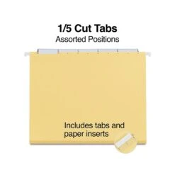 Quill Brand® Hanging File Folders, 1/5-Cut, Letter Size, Yellow, 25/Box (7387QYW) -Esseltela Shop 59F28DEA 50E5 45DA 9E8C531185BF925D s7