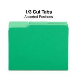 Quill Brand® File Folders, Assorted Tabs, 1/3-Cut, Letter Size, Green, 100/Box (740913BGR) -Esseltela Shop 5ABEEA4C 13C1 409F A1E8C57D189A3C29 s7