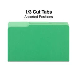Staples File Folders, 1/3 Cut, Legal Size, Green, 100/Box (TR224584) -Esseltela Shop 5BCB8FCD 6360 4F11 B3AF4CC798C28329 s7
