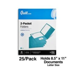 Quill Brand® 2-Pocket Folders, Teal, 25/Box (712561) 7 Quill Brand® 2-Pocket Folders, Teal, 25/Box (712561) -Esseltela Shop 619DA63A 7E1C 4199 992FC6CC3E5B1DB5 s7