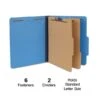 Quill Brand® 2/5-Cut Tab Pressboard Classification File Folders, 2-Partitions, 6-Fasteners, Letter, Blue, 15/Box (738026) -Esseltela Shop 61F5CB27 7266 4F3F BF7C0E32E4A197F9 s7