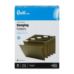 Quill Brand® 100% Recycled Hanging File Folders; 1/5-Cut, Letter Size, Green, 25/Box (7Q5215) -Esseltela Shop 656C1E3B CC39 4DB4 9285A016AFA5ED94 s7