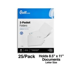 Quill Brand® 2-Pocket Folders, White, 25/Box (712510) -Esseltela Shop 66BCA54E D618 4E10 99C3AF96F85F7075 s7