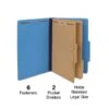 Quill Brand® 2/5-Cut Pressboard Classification Folders With Pockets, 2 Partitions, 6-Fasteners, Legal, Blue, 15/Box (737026) -Esseltela Shop 689C4D58 0F7A 4B02 85A2C412E01AF02C s7