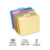 Staples File Folders, 1/3 Cut, Letter Size, Assorted Colors, 100/Box (TR378995) -Esseltela Shop 6A6B71CB 7DB6 4B66 8D3CB6A6E9452164 s7