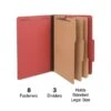 Quill Brand® 2/5-Cut Tab Pressboard Classification File Folders, 3-Partitions, 8-Fasteners, Legal, Red, 15/Bx (7-45030) -Esseltela Shop 6FDBA1C9 C4D9 4B27 A27AD199AD28F57F s7