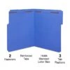 Staples Reinforced Classification Folder, 2" Expansion, Letter Size, Blue, 50/Box (TR18342)