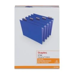 Staples Hanging File Folder, 5-Tab, Letter Size, Blue, 25/Box (TR163501) -Esseltela Shop 797C15C8 B11C 4995 AAE47A890E840D1C s7