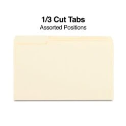 Quill Brand® File Folders, Assorted Tabs, 1/3-Cut, Legal Size, Manila, 250/Box (763137) -Esseltela Shop 7A16FB27 E13C 4F4A B20CCFE88544A409 s7