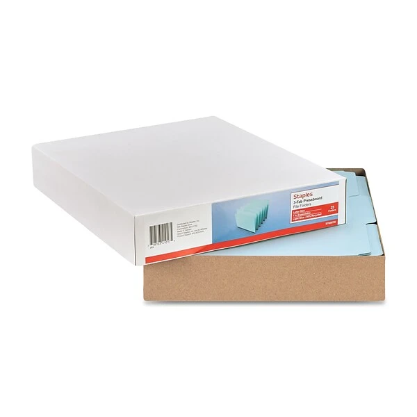 Staples File Folder, 1/3 Cut, Letter Size, Light Blue, 25/Box (TR606798) 5 Staples File Folder, 1/3 Cut, Letter Size, Light Blue, 25/Box (TR606798) - Image 3