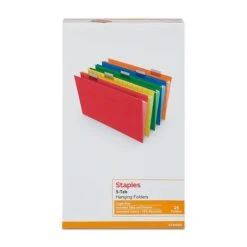 Staples Heavy Duty Hanging File Folders, 5-Tab, Legal Size, Assorted Colors, 25/Box (TR345001) -Esseltela Shop 80B63C4B A6F5 431B A1B28BC5642AFDFD s7